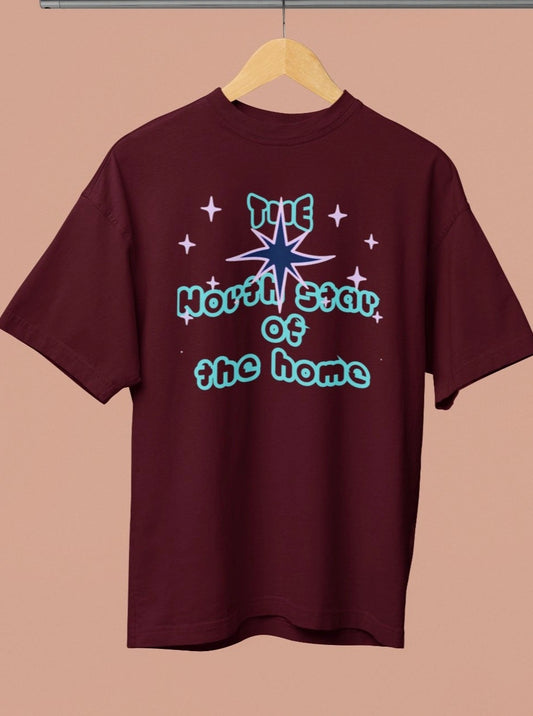 Front Print - Women T-Shirt | North Star | 4 color | Round Neckline | Oversized Fit | 100 % Cotton T-shirt