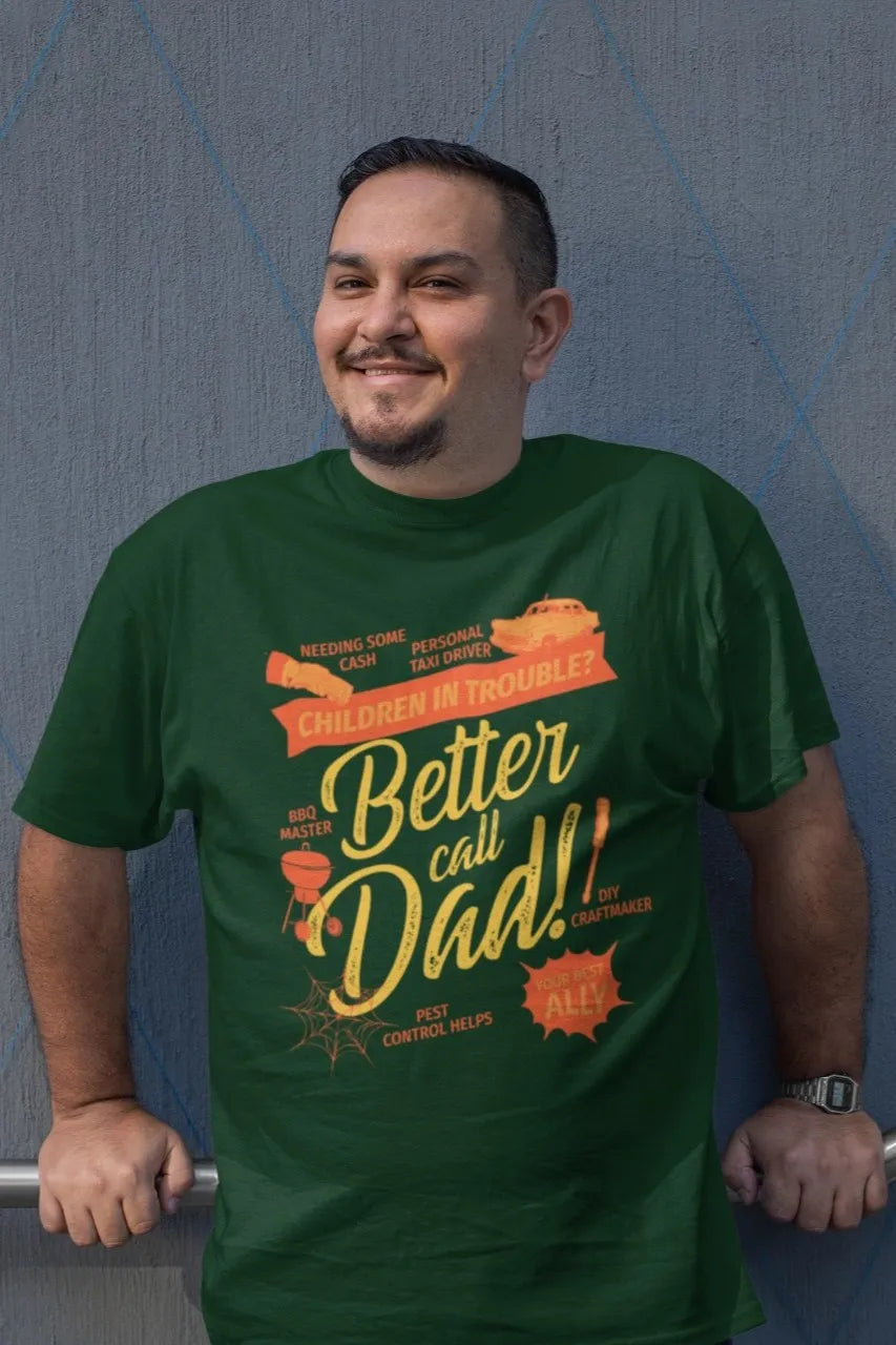 One Sided Printing | Terry Cotton | Better call Dad | 2 Dark Shade color | Round Neckline | Drop Shoulders| Oversized Fit
