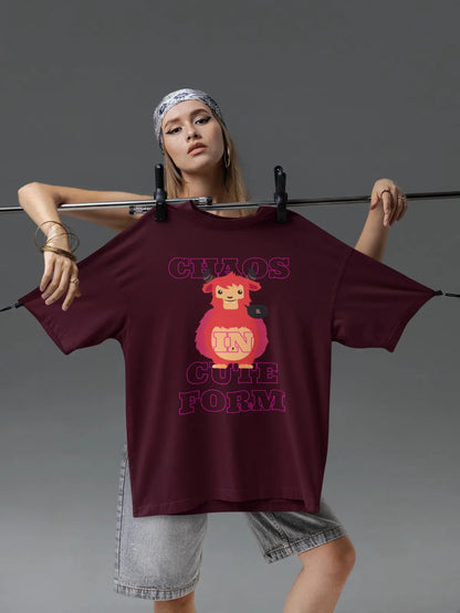 Unisex Terry CHAOS Oversized Tee