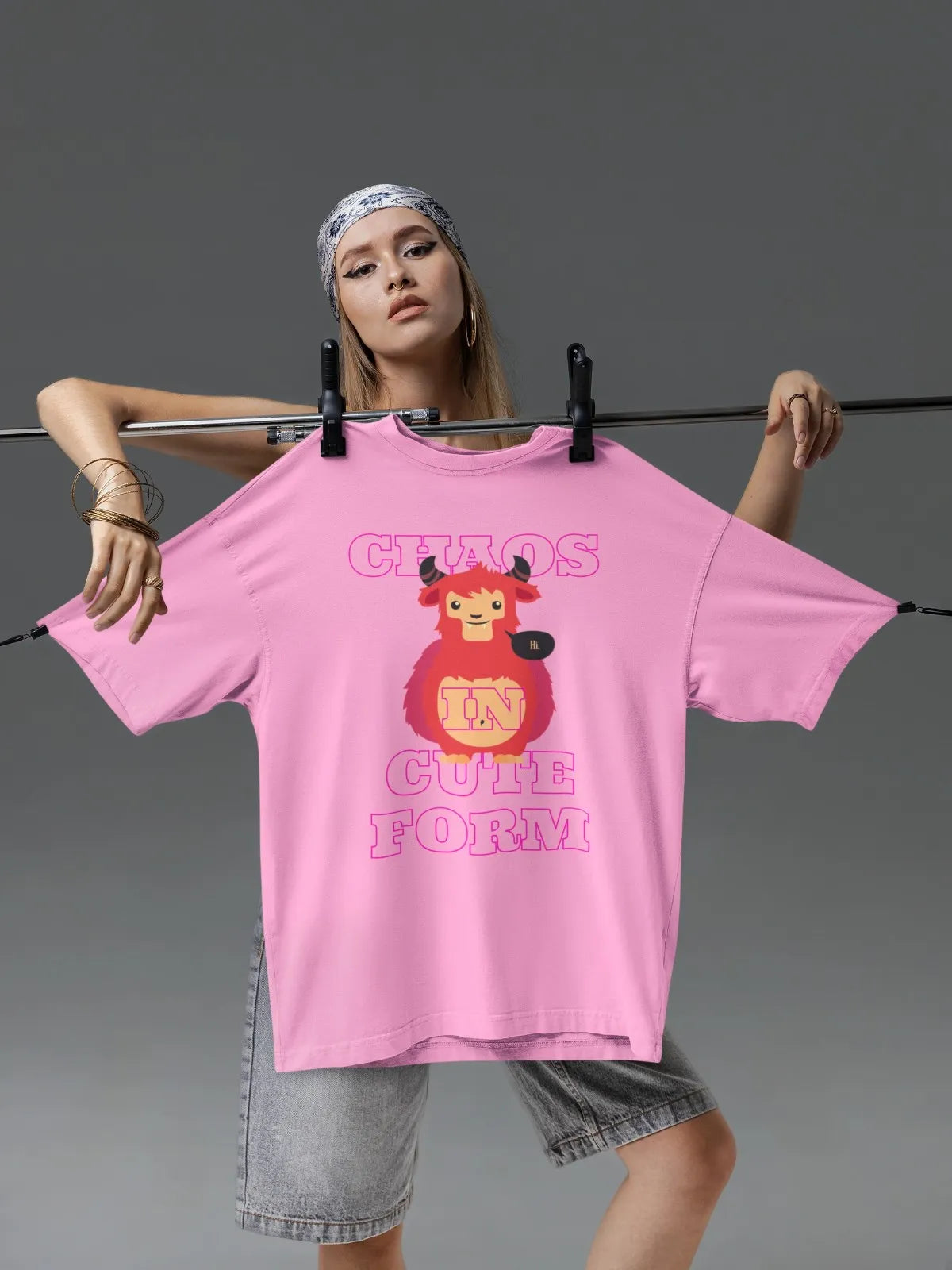 Unisex Terry CHAOS Oversized Tee