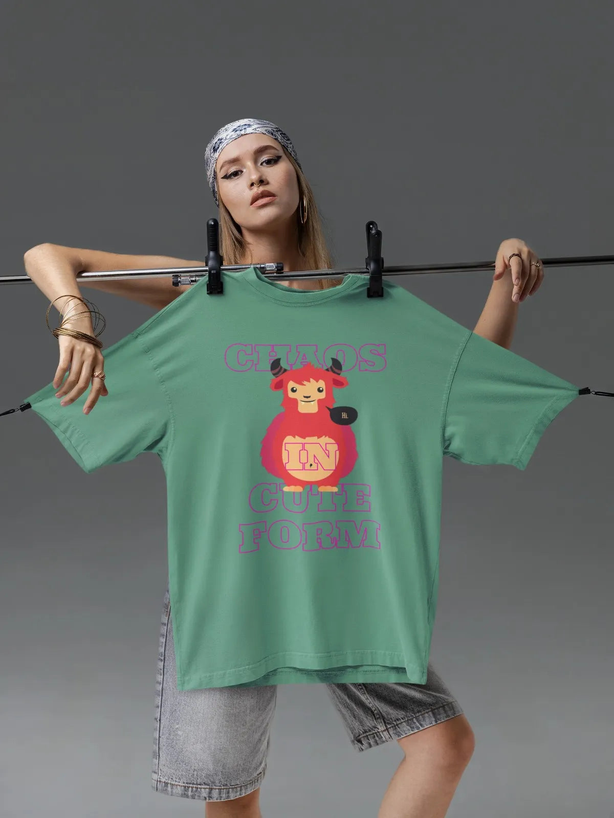 Unisex Terry CHAOS Oversized Tee