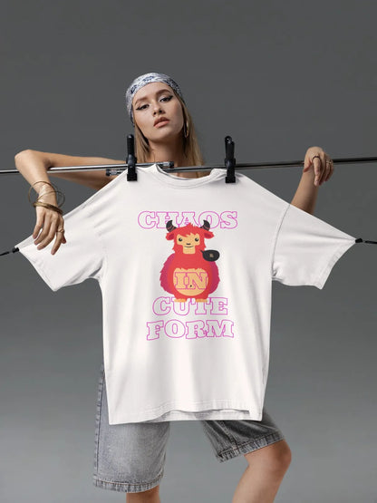 Unisex Terry CHAOS Oversized Tee