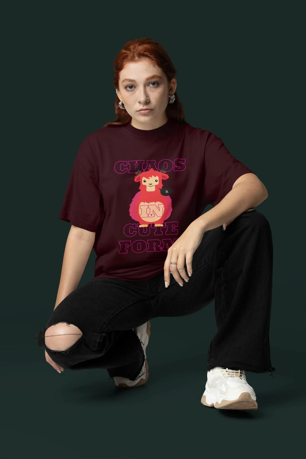 Unisex Terry CHAOS Oversized Tee