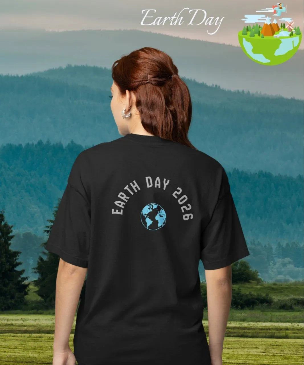 Unisex Terry Oversized Earth Day Tee