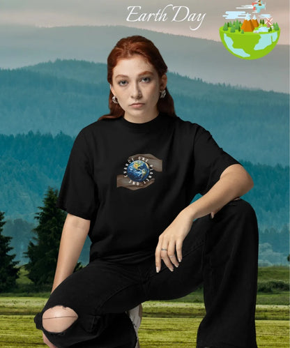 Unisex Terry Oversized Earth Day Tee