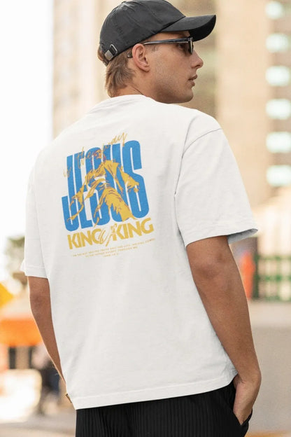 2-Sided Printing | JESUS | 180GSM | Round Neckline | Oversized Fit | 100 % Cotton