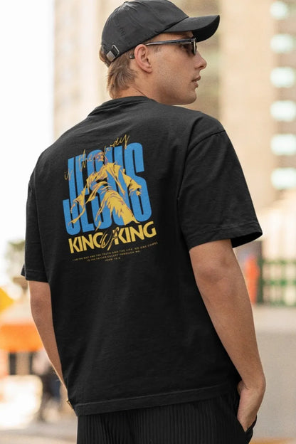 2-Sided Printing | JESUS | 180GSM | Round Neckline | Oversized Fit | 100 % Cotton
