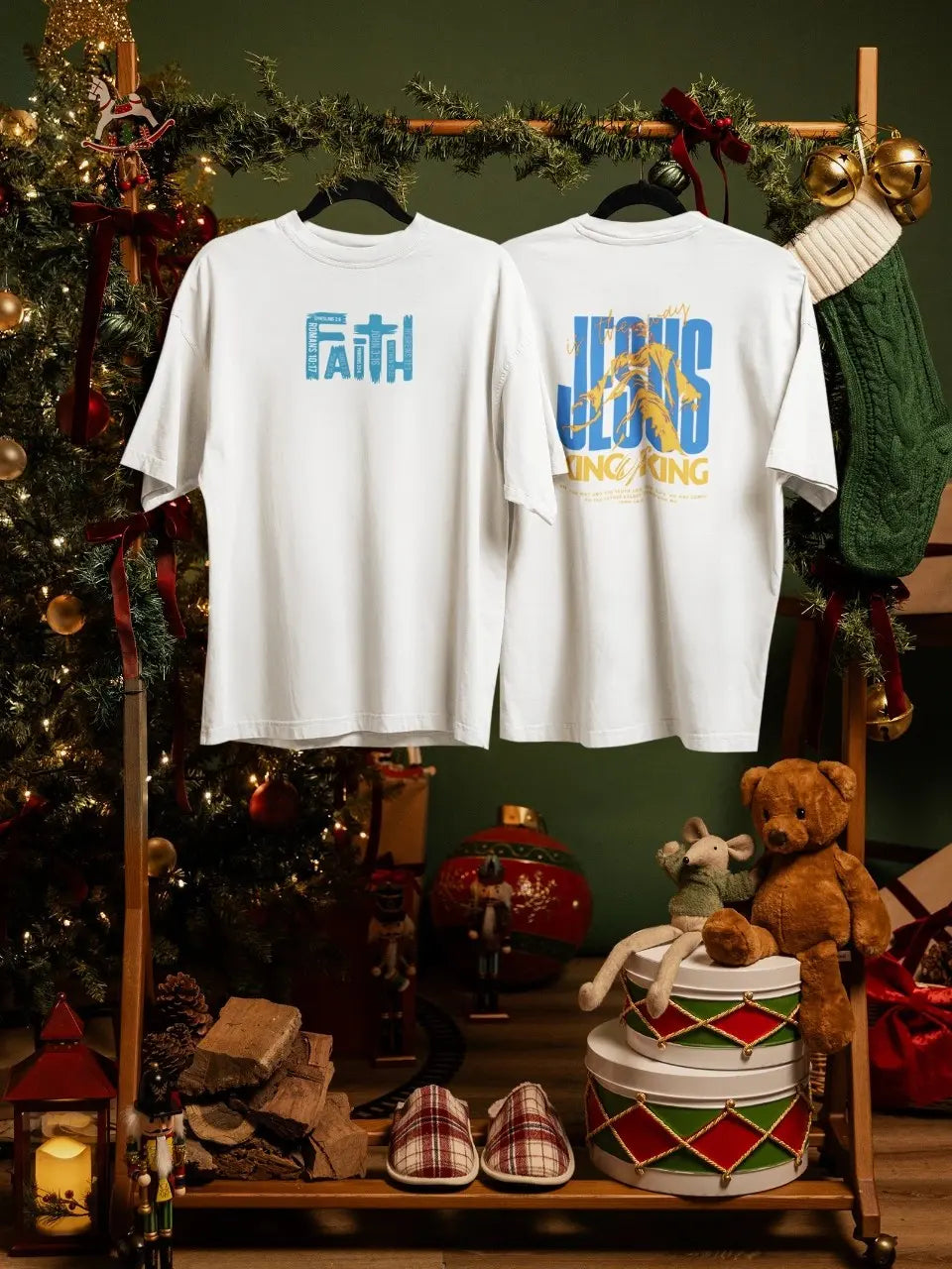 2-Sided Printing | JESUS | 180GSM | Round Neckline | Oversized Fit | 100 % Cotton