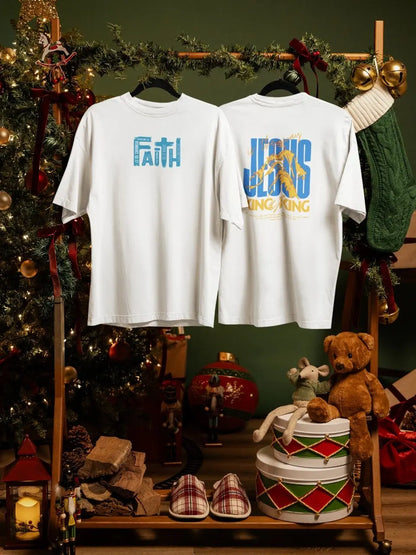 2-Sided Printing | JESUS | 180GSM | Round Neckline | Oversized Fit | 100 % Cotton