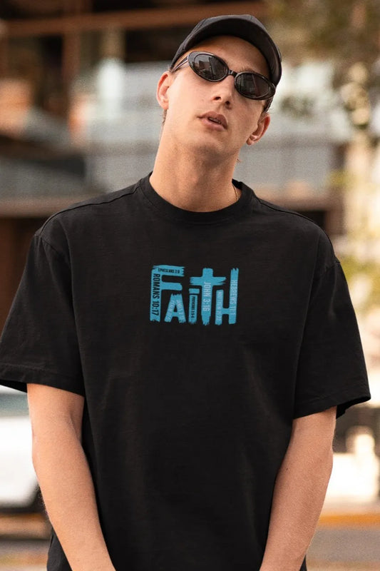 2-Sided Printing | JESUS | 180GSM | Round Neckline | Oversized Fit | 100 % Cotton