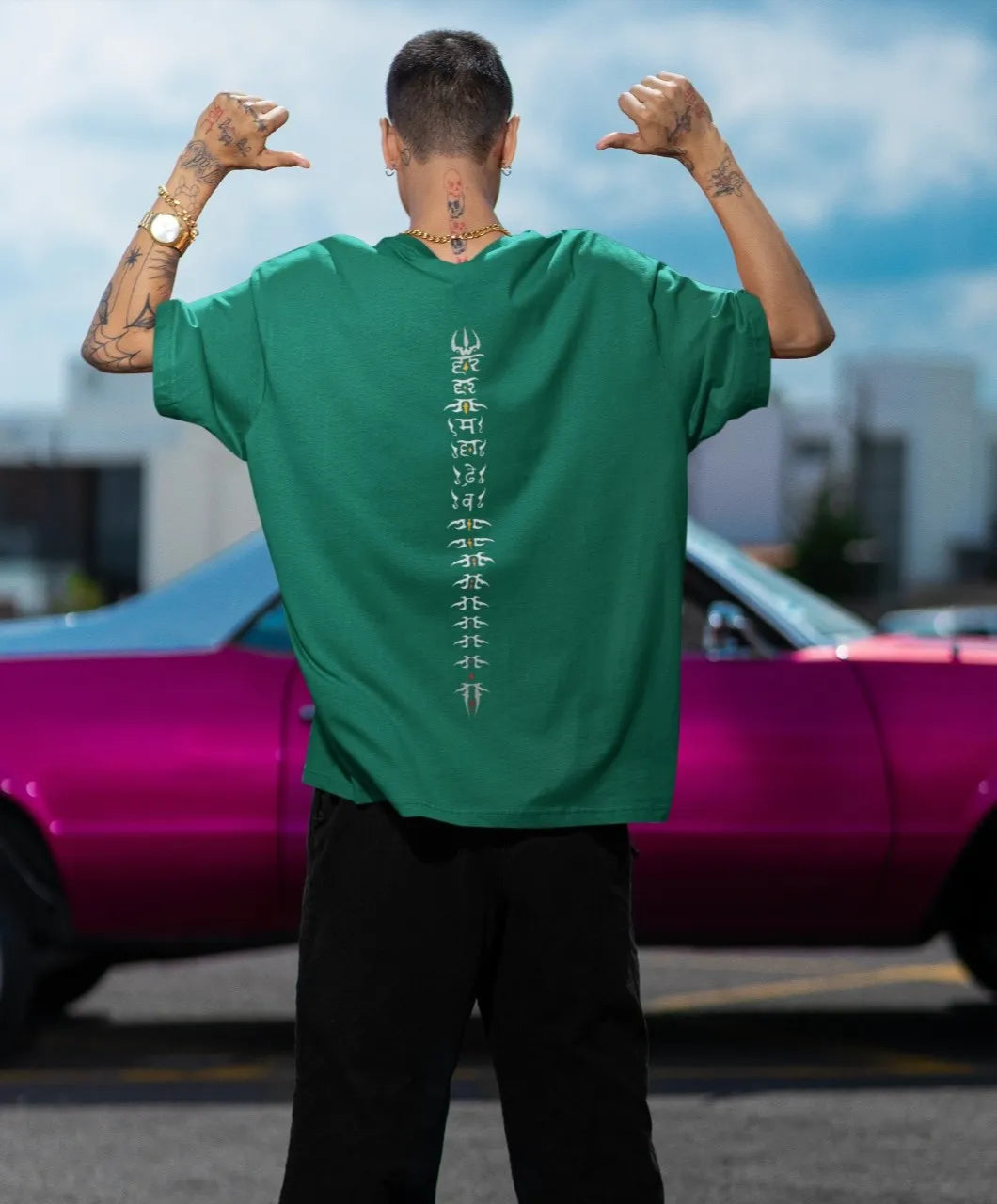Unisex Terry Cosmic Spine Oversized