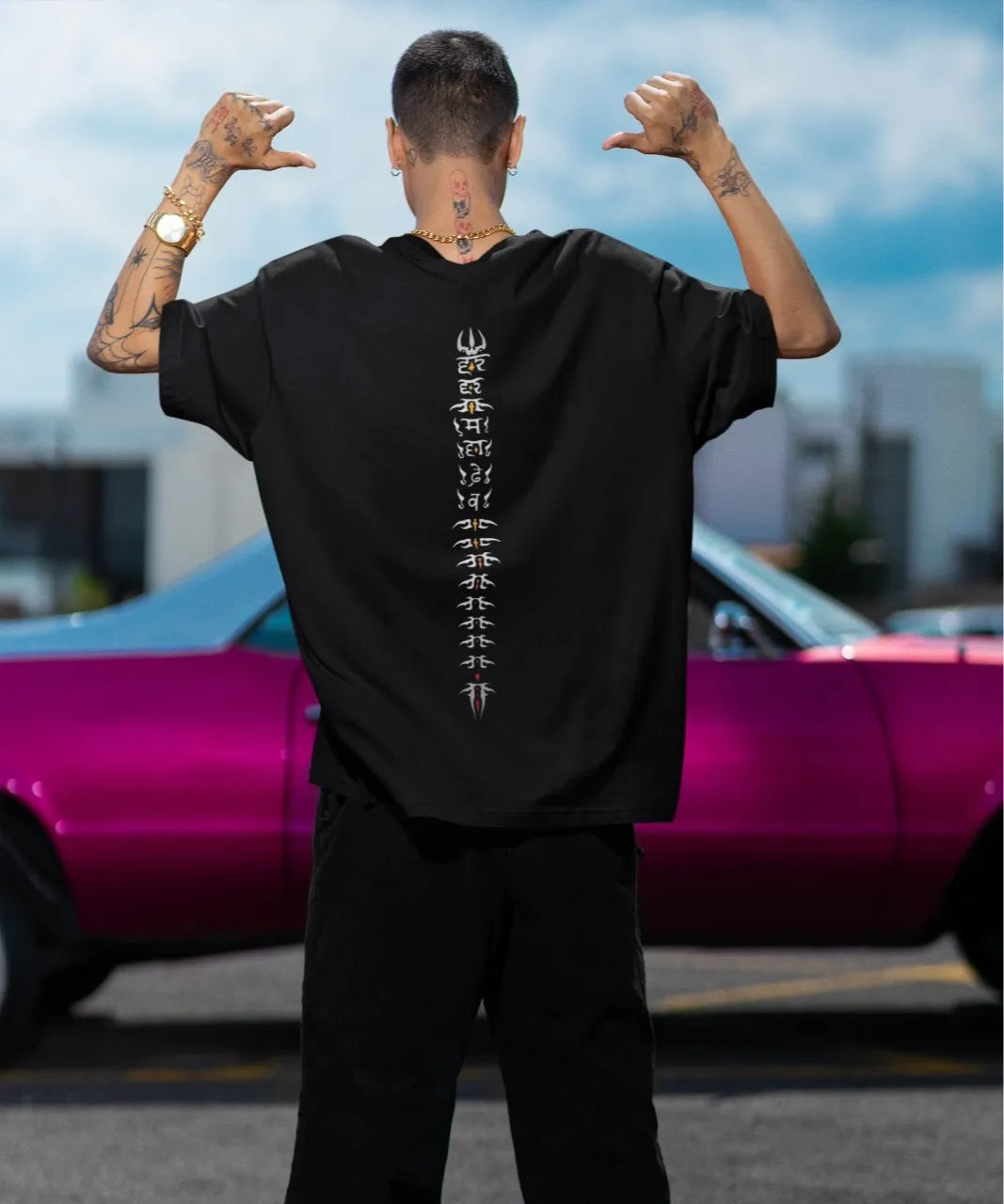 Unisex Terry Cosmic Spine Oversized