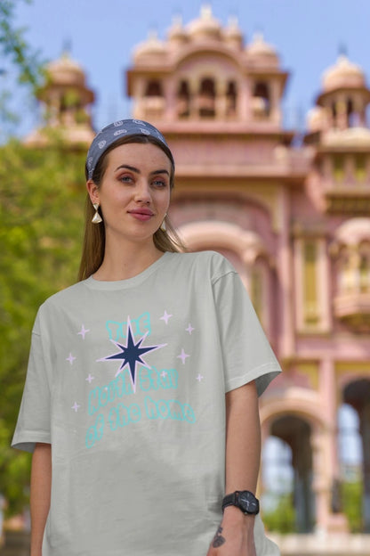 Front Print - Women T-Shirt | North Star | 4 color | Round Neckline | Oversized Fit | 100 % Cotton T-shirt