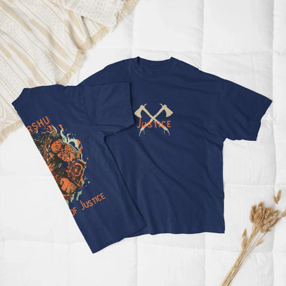 2-Sided Printing | Parshuram-Dark | 3 dark shade color | Round Neckline | Oversized Fit | 100 % Cotton T-shirt