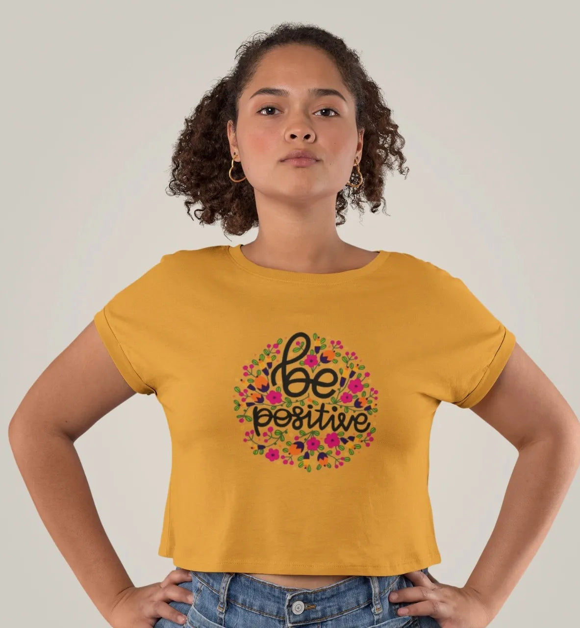 Crop Top- Be positive