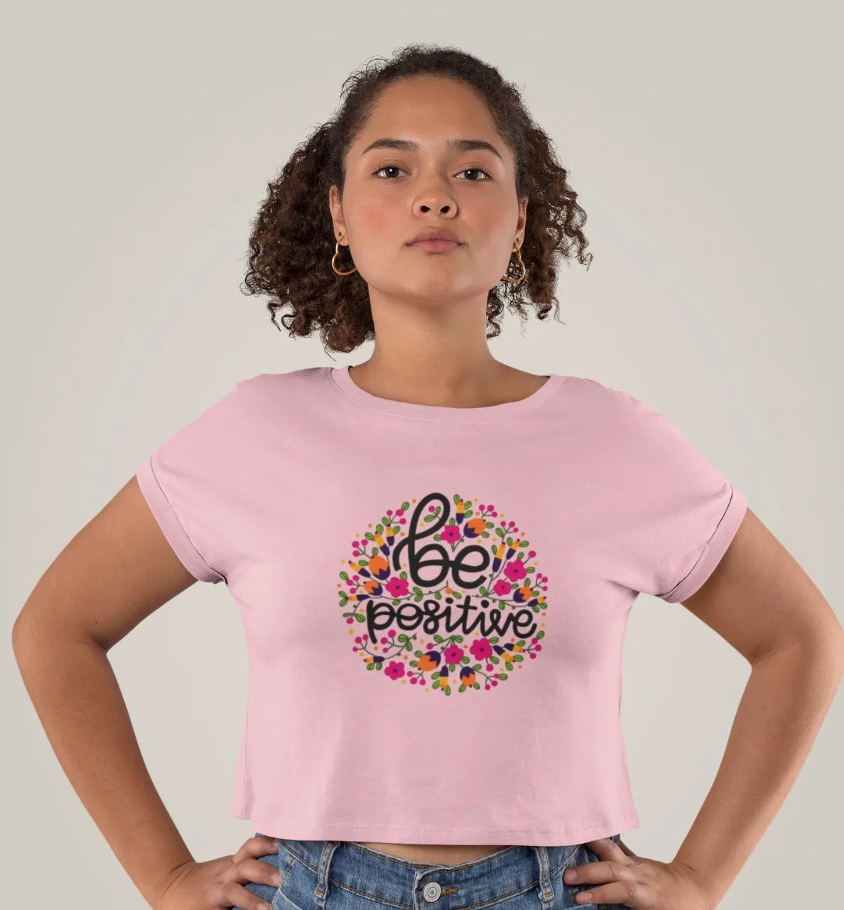 Crop Top- Be positive