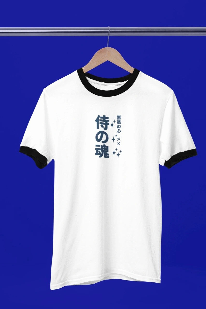 Two sided printing | Unisex Ringer T-Shirt | DRAGON | 2 ringer color | Round Neckline | Regular Fit | 180 GSM 100% cotton |
