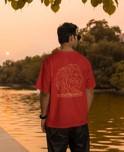 2-Sided Printing | Sanatan | 2 contrast color | Round Neckline | Oversized Fit | 100 % Cotton