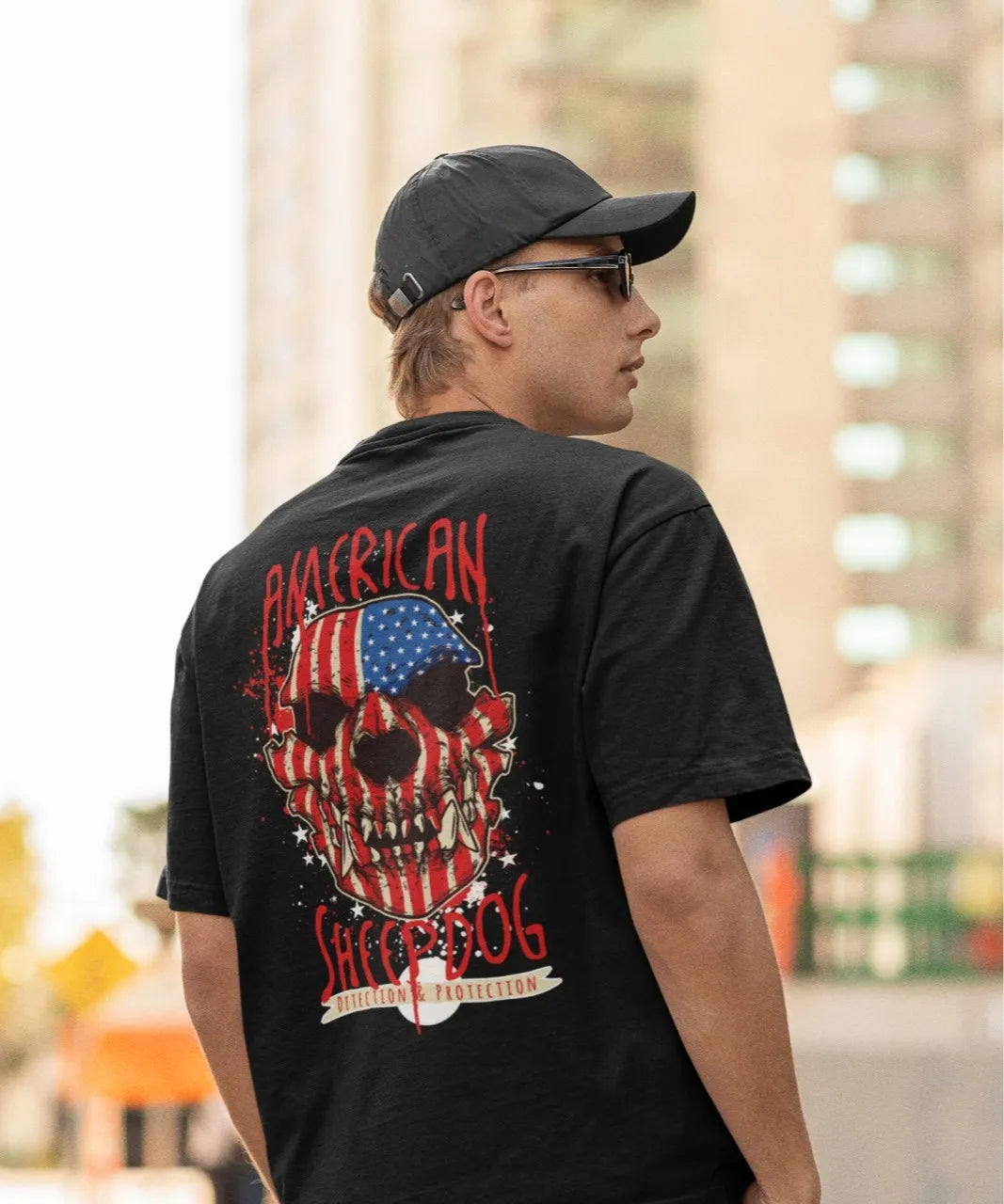 2-Sided Printing | American Sheepdog | 5 Most Sold color | Round Neckline | Oversized Fit | 100 % Cotton