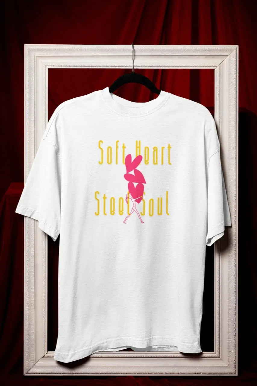 Front Print - Women T-Shirt | Soft Heart | 3 color | Round Neckline | Oversized Fit | 100 % Cotton T-shirt