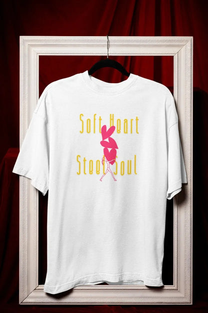 Front Print - Women T-Shirt | Soft Heart | 3 color | Round Neckline | Oversized Fit | 100 % Cotton T-shirt