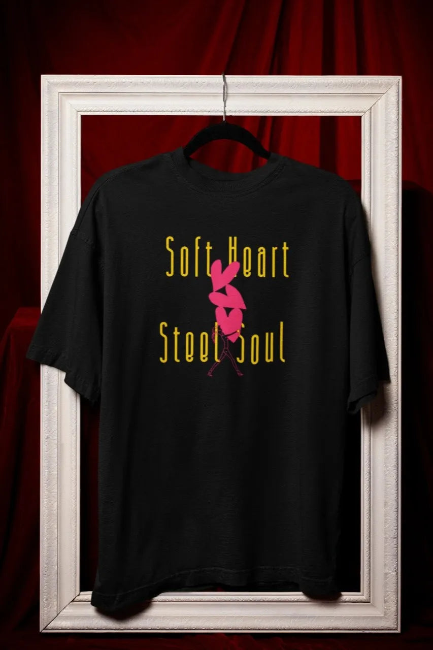 Front Print - Women T-Shirt | Soft Heart | 3 color | Round Neckline | Oversized Fit | 100 % Cotton T-shirt