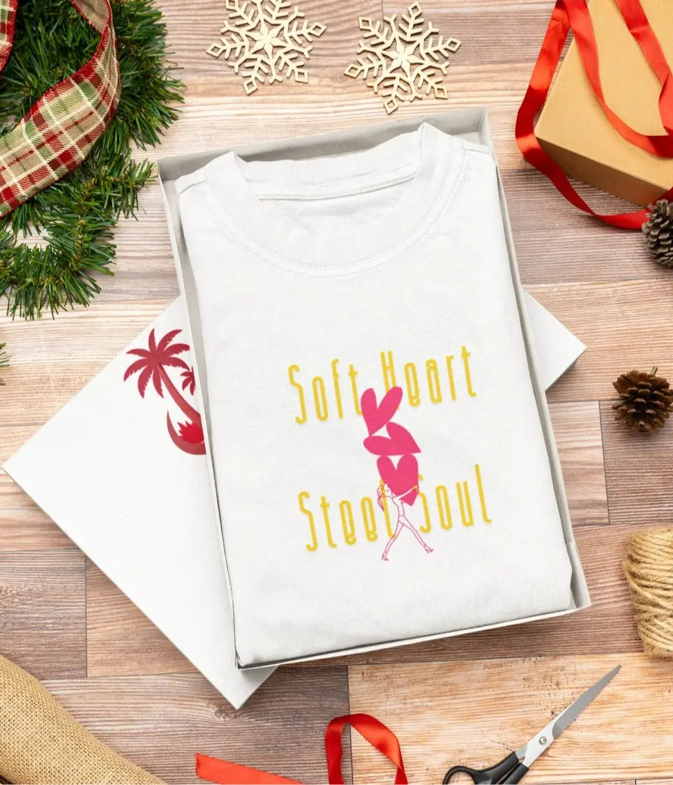 Front Print - Women Classic T-Shirt | Soft Heart | 3 sober color | Round Neckline | Regular Fit | 100 % Cotton T-shirt
