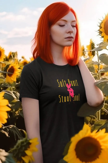 Front Print - Women Classic T-Shirt | Soft Heart | 3 sober color | Round Neckline | Regular Fit | 100 % Cotton T-shirt