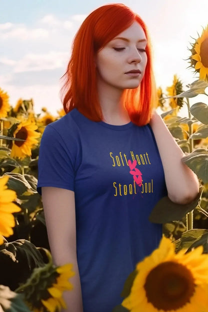 Front Print - Women Classic T-Shirt | Soft Heart | 3 sober color | Round Neckline | Regular Fit | 100 % Cotton T-shirt