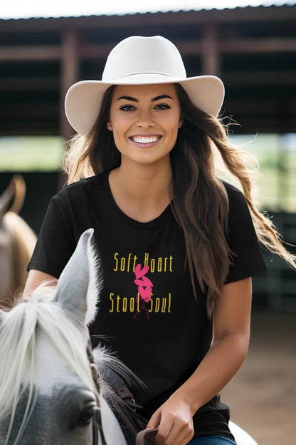 Front Print - Women Classic T-Shirt | Soft Heart | 3 sober color | Round Neckline | Regular Fit | 100 % Cotton T-shirt