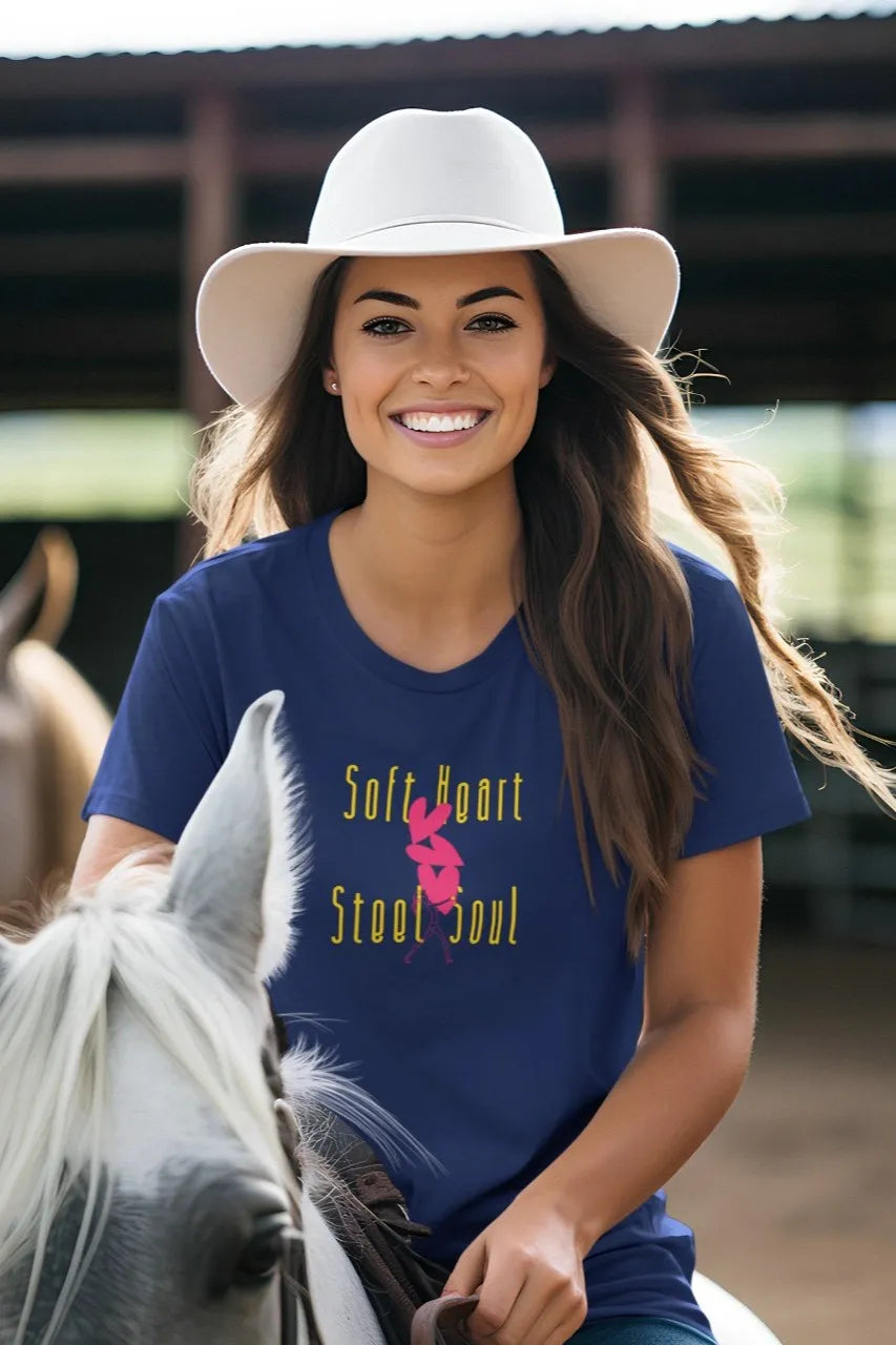 Front Print - Women Classic T-Shirt | Soft Heart | 3 sober color | Round Neckline | Regular Fit | 100 % Cotton T-shirt