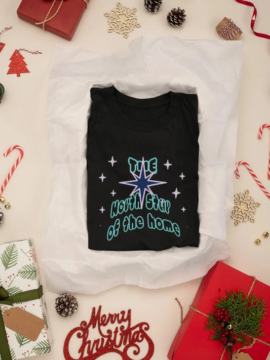 Front Print - Women Classic T-Shirt | North Star | 5 sober color | Round Neckline | Regular Fit | 100 % Cotton