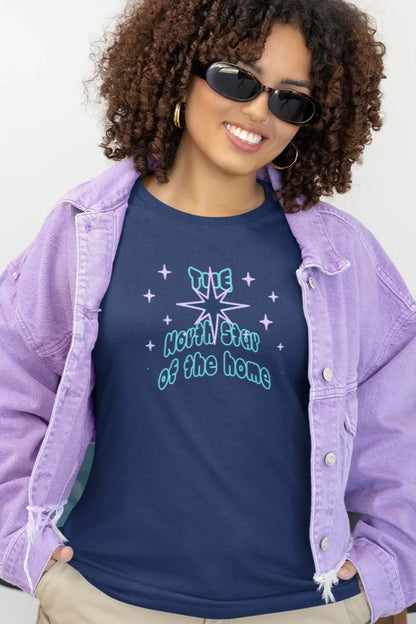 Front Print - Women Classic T-Shirt | North Star | 5 sober color | Round Neckline | Regular Fit | 100 % Cotton