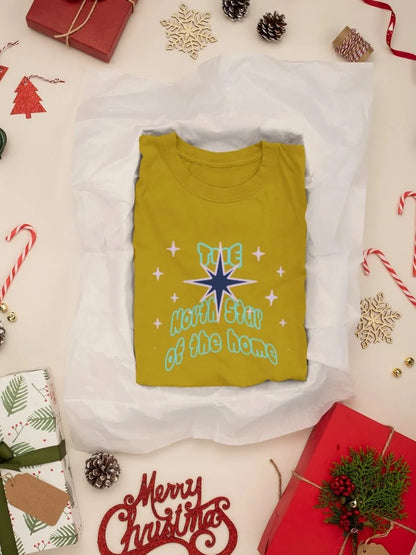 Front Print - Women Classic T-Shirt | North Star | 5 sober color | Round Neckline | Regular Fit | 100 % Cotton