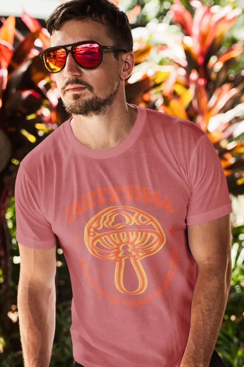 Front Print - Classic Crew T-Shirt | Trippy Vibes | 7 vibrant color | Crew Neckline | Regular Fit | 100 % Cotton