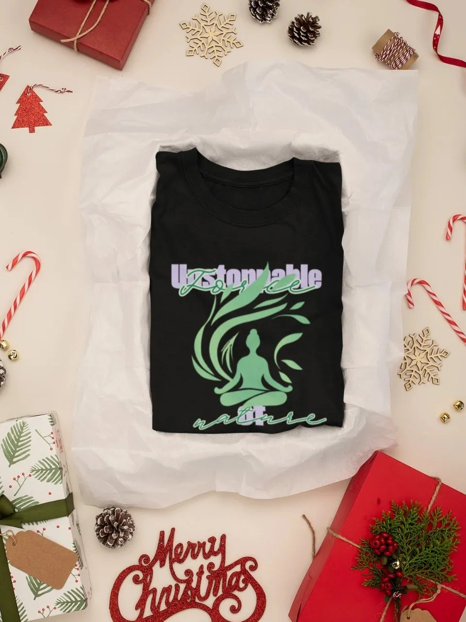 Front Print - Women Classic T-Shirt | Unstoppable | 3 Nature color | Round Neckline | Regular Fit | 100 % Cotton T-shirt