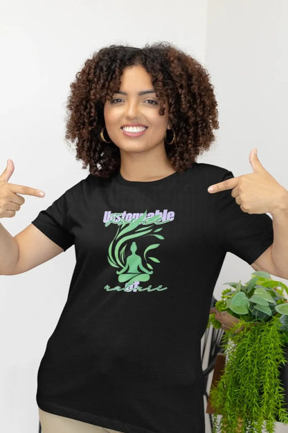 Front Print - Women Classic T-Shirt | Unstoppable | 3 Nature color | Round Neckline | Regular Fit | 100 % Cotton T-shirt