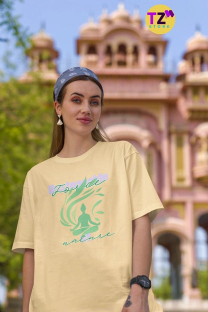 Front Print - Women T-Shirt | North Star | 3 smart color | Round Neckline | Oversized Fit | 100 % Cotton T-shirts