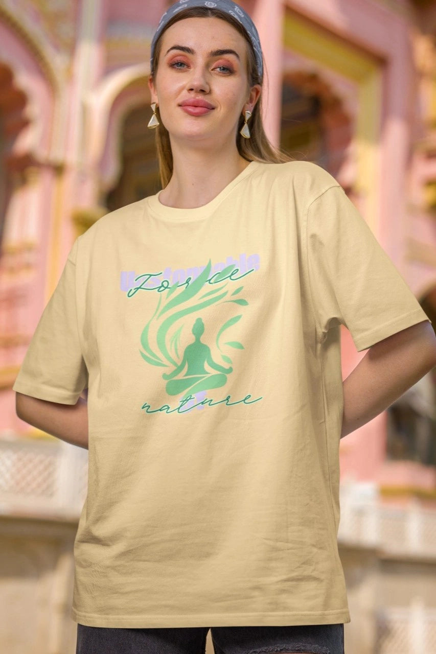 Front Print - Women T-Shirt | North Star | 3 smart color | Round Neckline | Oversized Fit | 100 % Cotton T-shirts