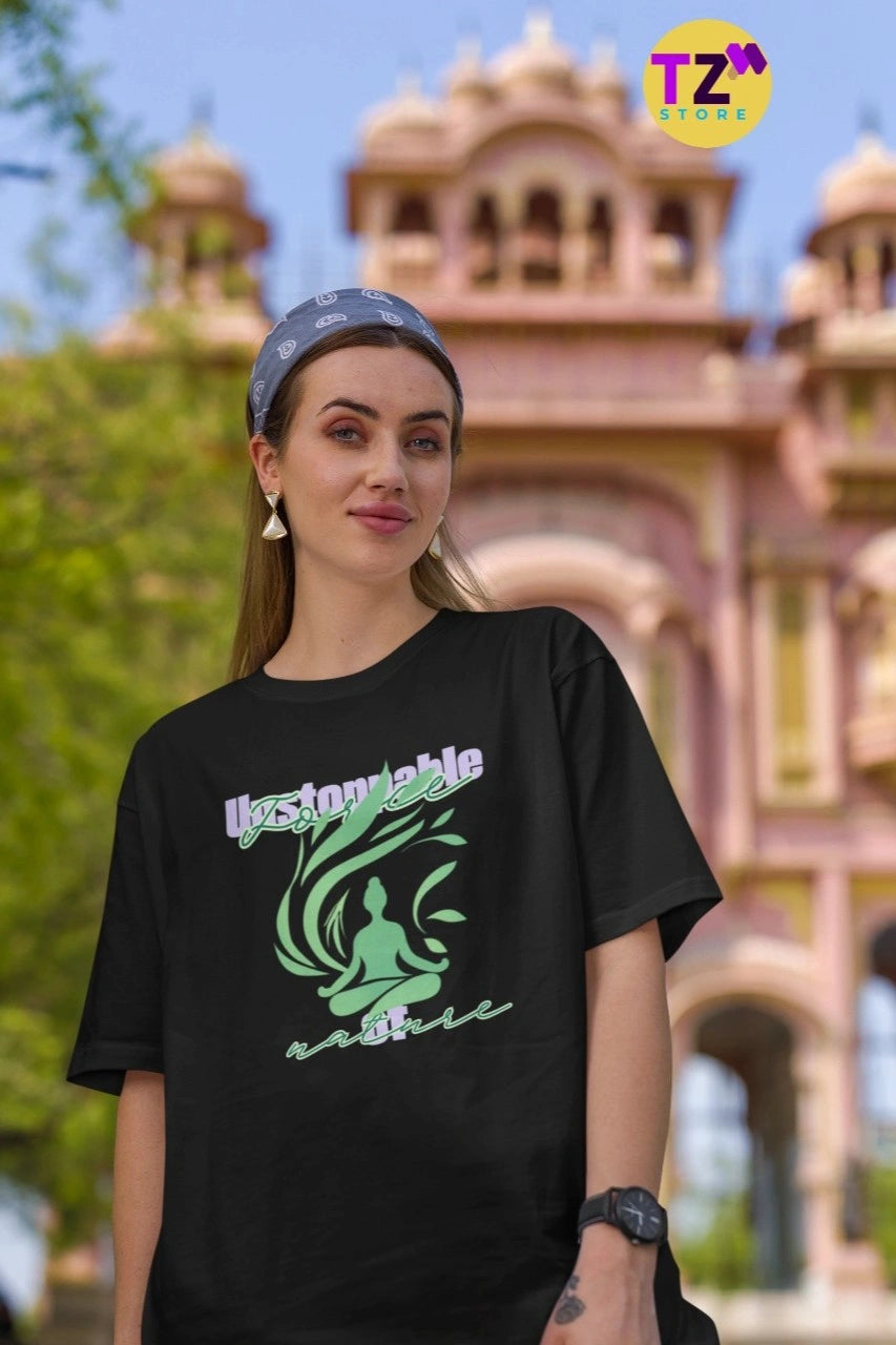 Front Print - Women T-Shirt | North Star | 3 smart color | Round Neckline | Oversized Fit | 100 % Cotton T-shirts