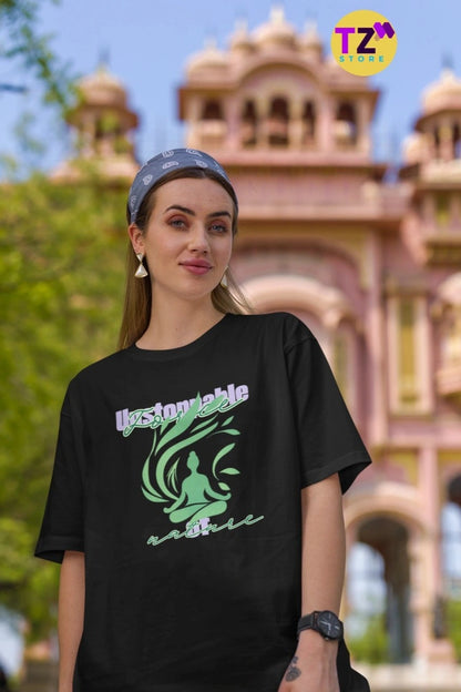 Front Print - Women T-Shirt | North Star | 3 smart color | Round Neckline | Oversized Fit | 100 % Cotton T-shirts