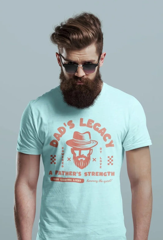 Front Print | Classic Crew T-Shirt | DAD'S LEGACY | 2 Light color | Crew Neckline | Regular Fit | 100 % Cotton