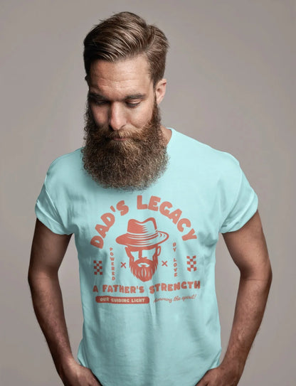 Front Print | Classic Crew T-Shirt | DAD'S LEGACY | 2 Light color | Crew Neckline | Regular Fit | 100 % Cotton