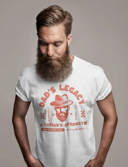 Front Print | Classic Crew T-Shirt | DAD'S LEGACY | 2 Light color | Crew Neckline | Regular Fit | 100 % Cotton