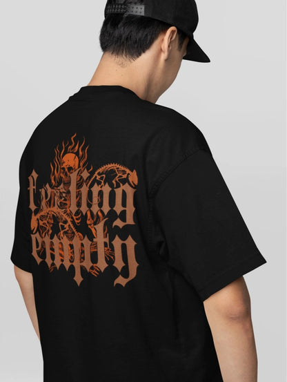 Two Sided Printing | FEELING EMPTY | 3 color | 180GSM | Round Neckline | Oversized Fit | 100 % Cotton
