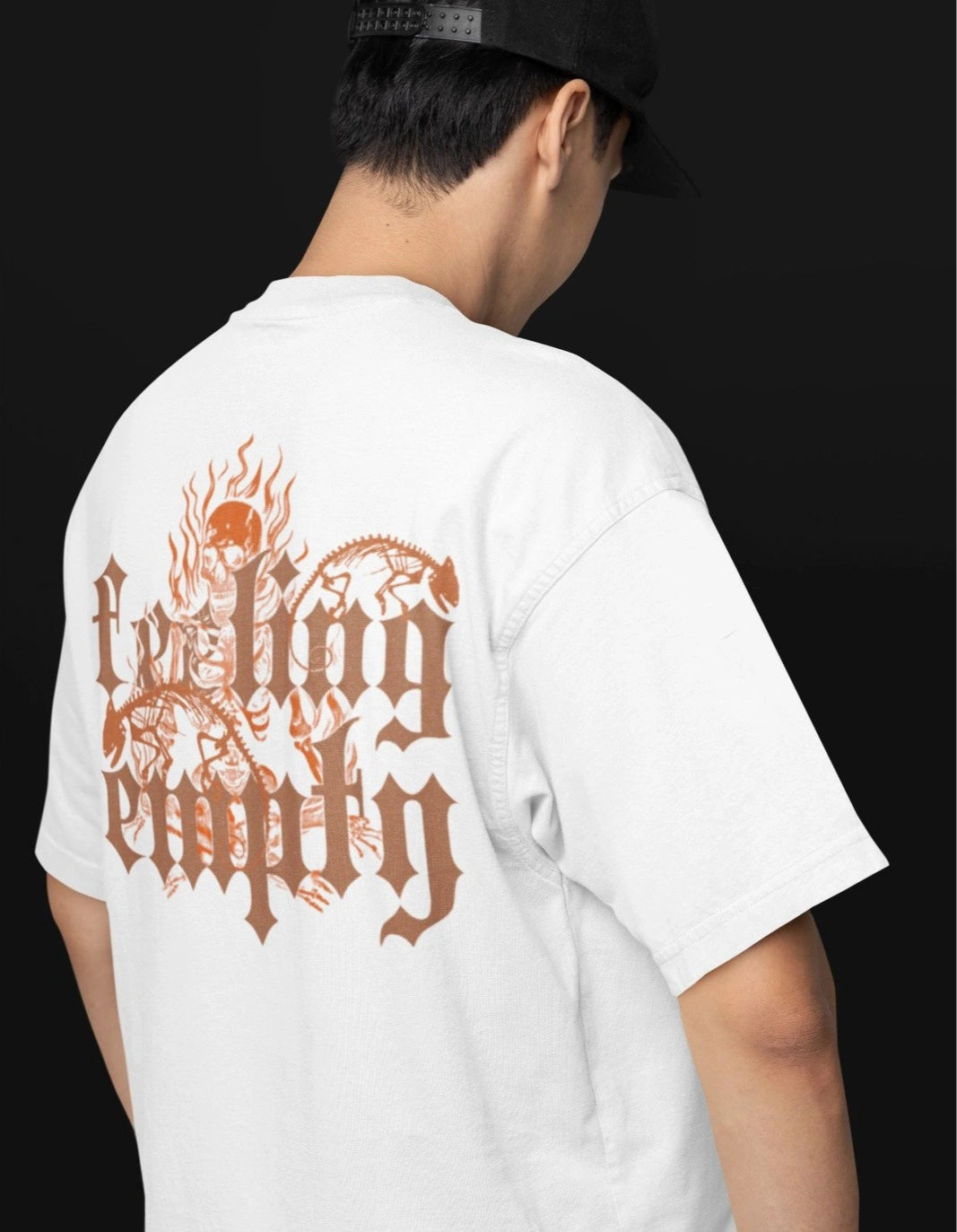 Two Sided Printing | FEELING EMPTY | 3 color | 180GSM | Round Neckline | Oversized Fit | 100 % Cotton