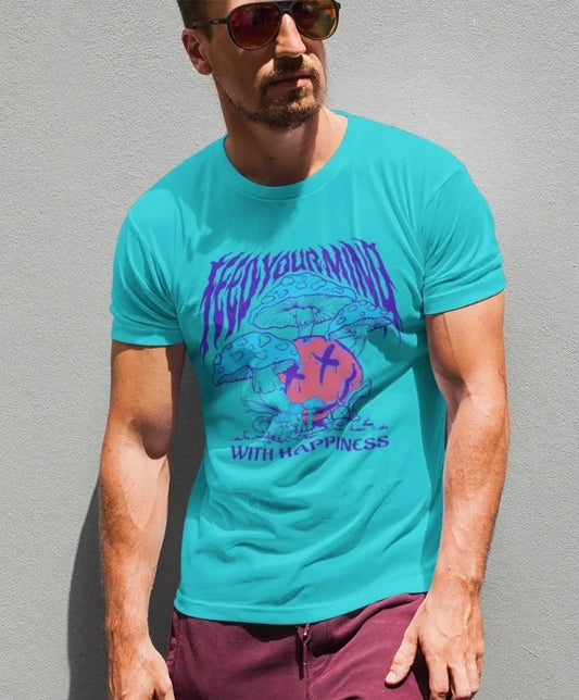Front Print - Classic Crew T-Shirt | With Happiness | 4 Attractive color | Crew Neckline | Regular Fit | 100 % Cotton