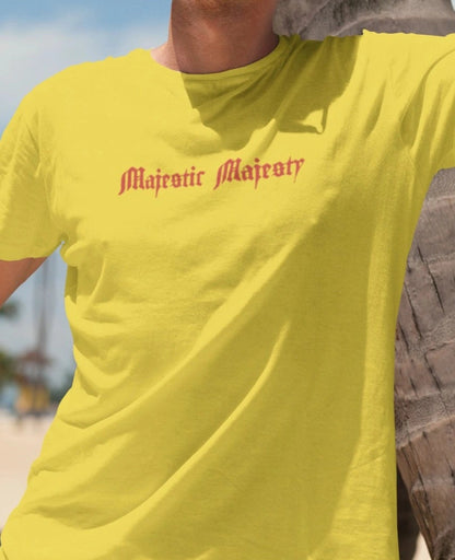 Two sided printing | Unisex Crew T-Shirt | Majestic Majesty | 4 color | Regular Fit | 180 GSM 100% cotton |